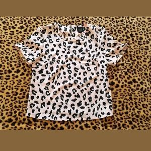 Pink & White Leapard Blouse